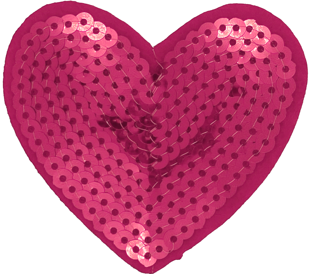 Hot Pink Sequin Heart - Patch