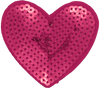 Hot Pink Sequin Heart - Patch