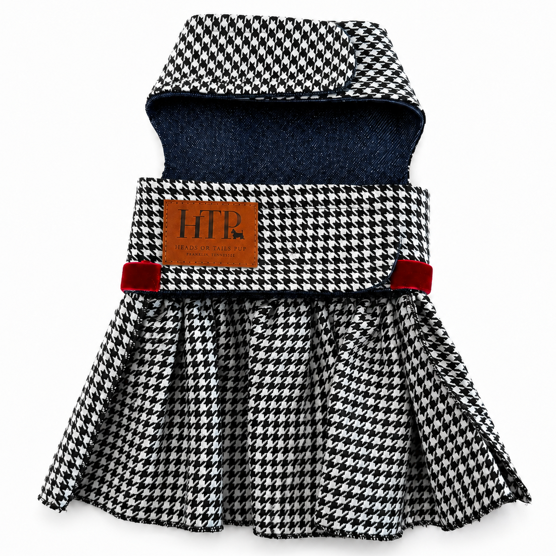 Heads or Tails Pup Houndstooth Dog Dress