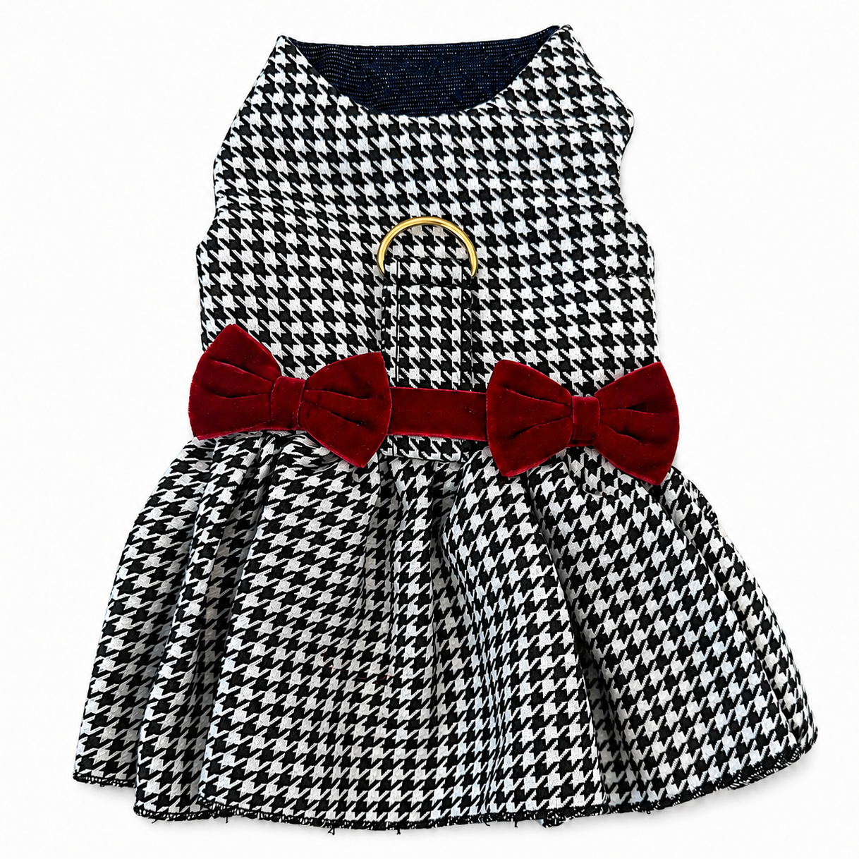 Heads or Tails Pup Houndstooth Dog Dress