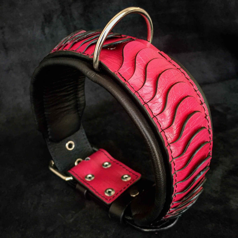 Bestia Spine Leather Dog Collar