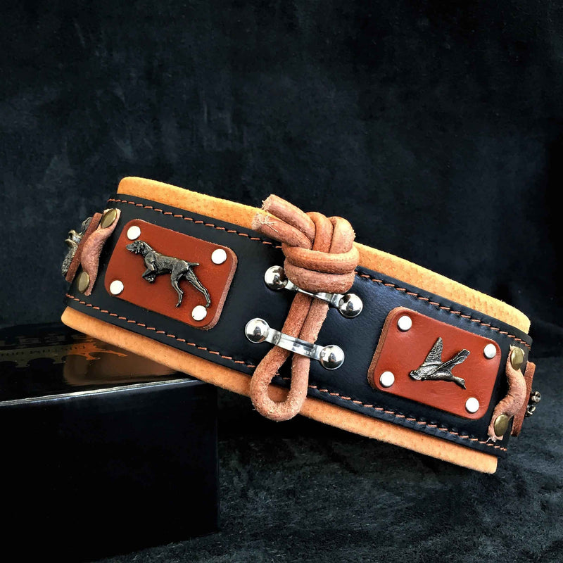 Bestia Hunter Leather Dog Collar