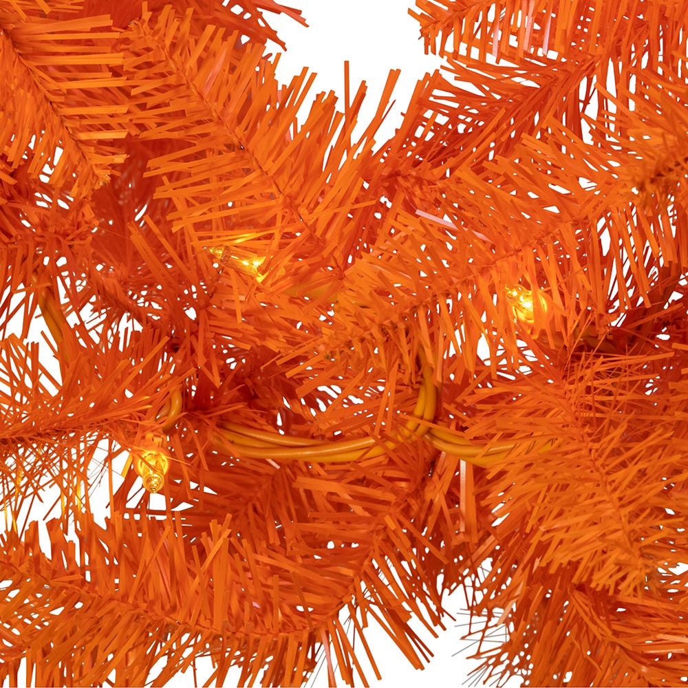 Kurt Adler 9 Foot Pre-Lit Orange Garland