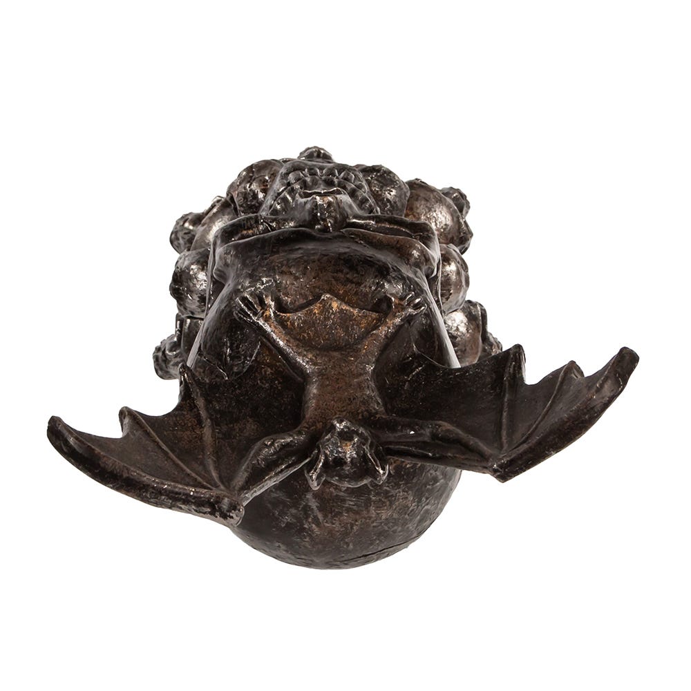 Kurt Adler 11.5-Inch Battery-Operated Bat On Skull Table Piece