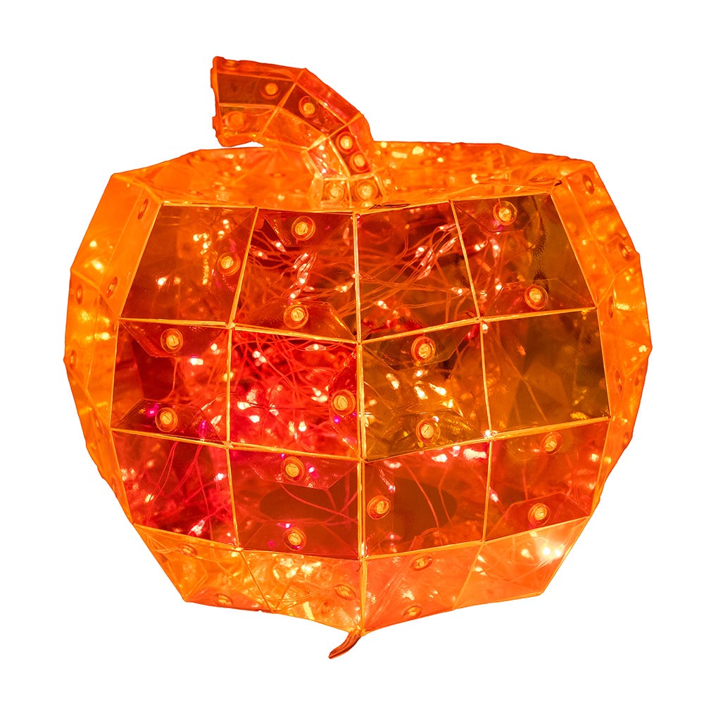 Kurt Adler 6.5-Inch 100-Light Orange Micro LED Holographic Jack-O-Lantern