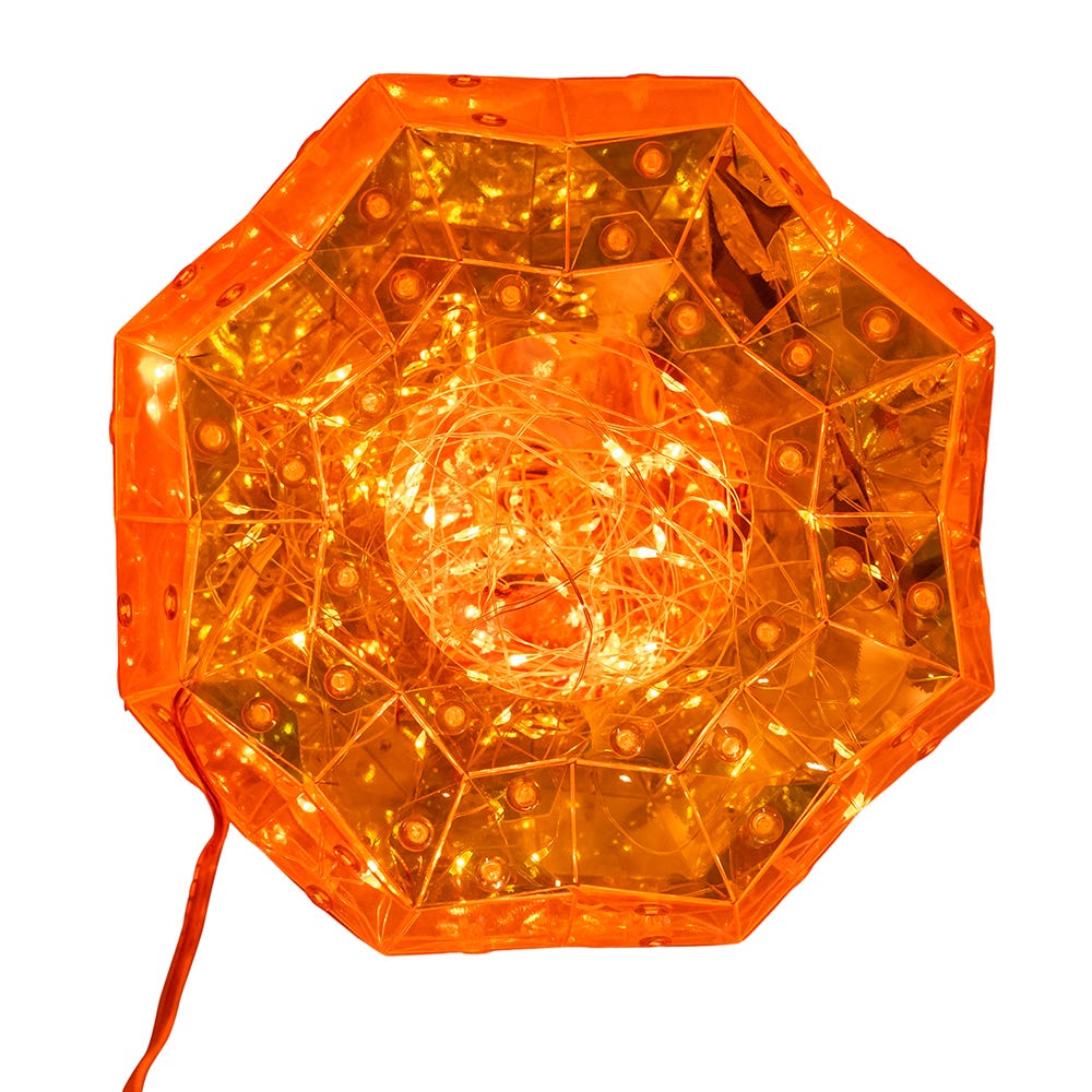 Kurt Adler 6.5-Inch 100-Light Orange Micro LED Holographic Jack-O-Lantern