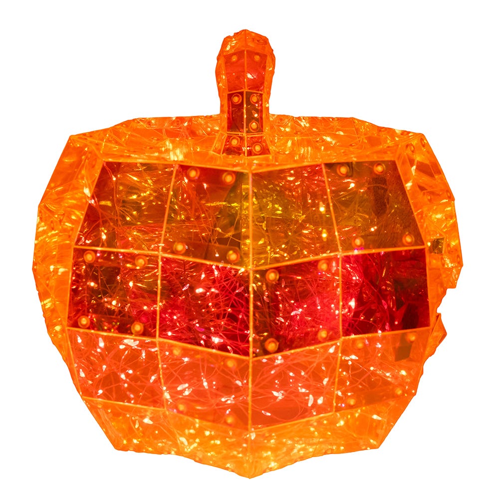 Kurt Adler 10-Inch 200-Light Orange Micro LED Holographic Jack-O-Lantern