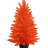 Kurt Adler 3-Foot Battery-Operated Pre-Lit Halloween Orange Potted Tree With Orange LED Lights