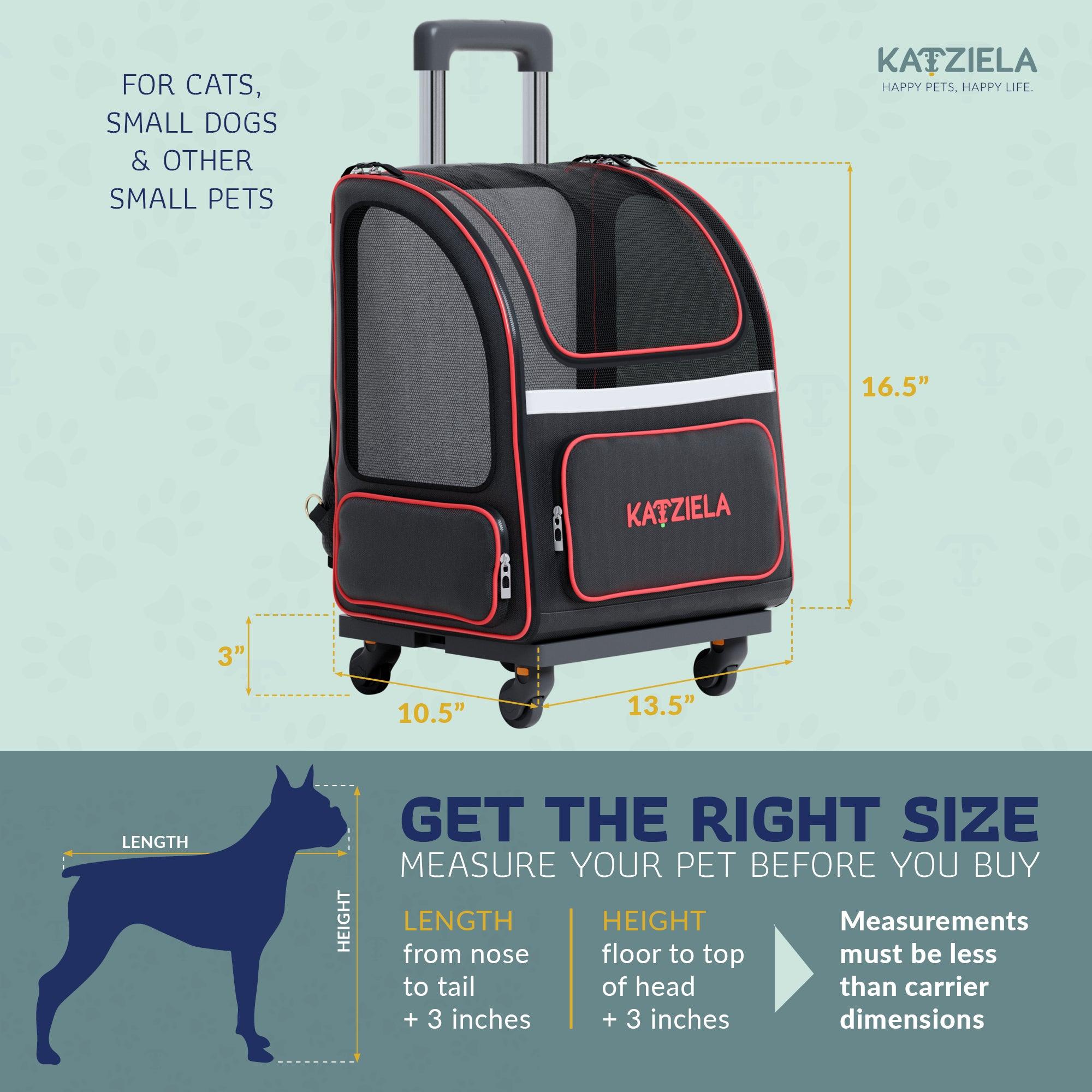 Hybrid Adventurer Pet Backpack with Removable Wheels and Telescopic Handle | HT Animal Supply