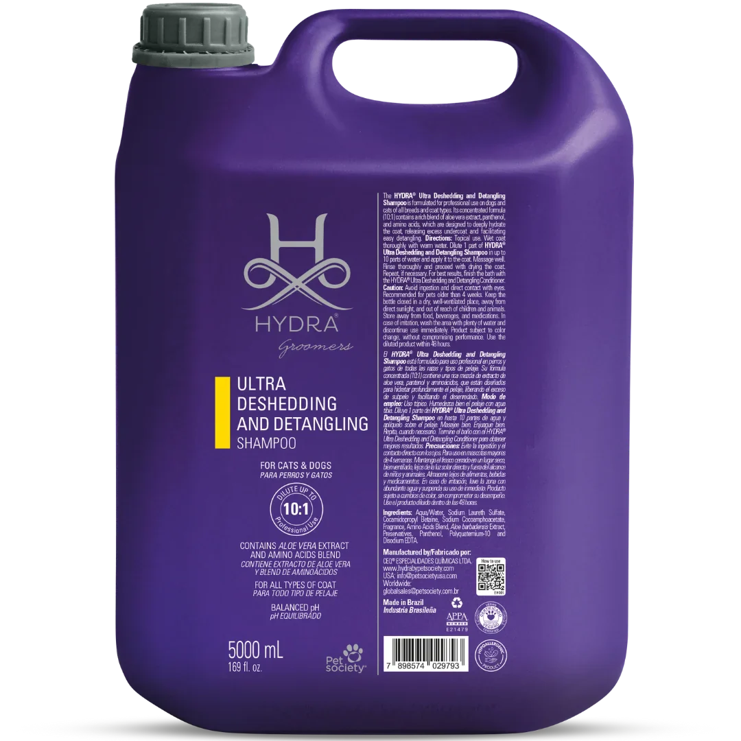 Ultra Deshedding and Detangling Shampoo 1.3 Gallon by Hydra