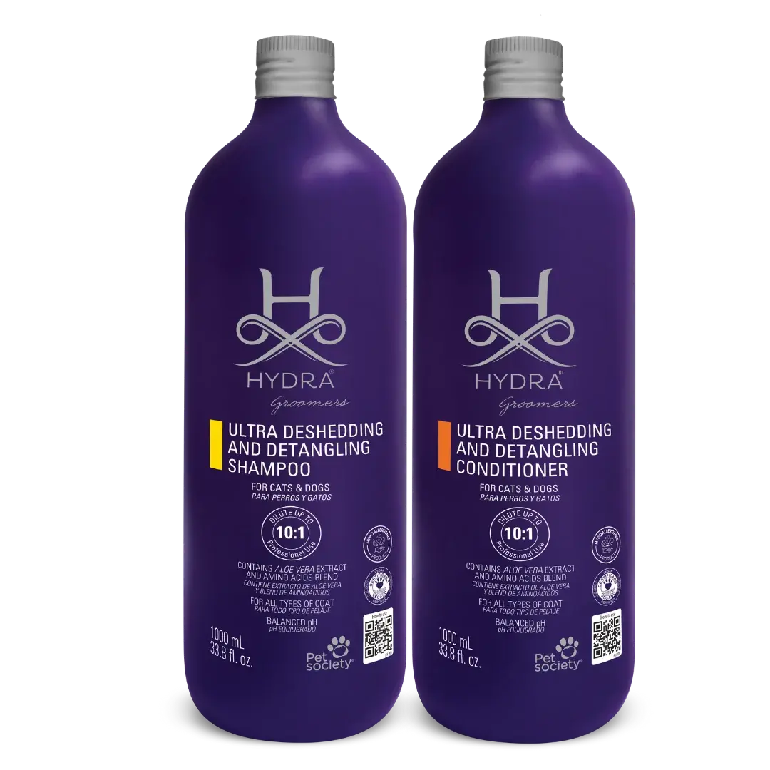Ultra Deshedding & Detangling Shampoo and Conditioner 33.8oz by Hydra