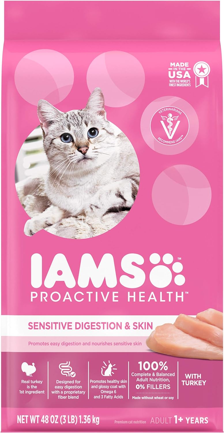 Iams Proactive Health Sensitive Digestion & Skin Turkey Dry Cat Food