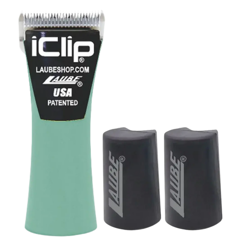 iClip Cordless 2 Speed Clipper Green with Two Batteries by Laube