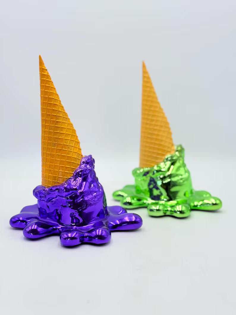Opps! No. 1 Dropped Ice Cream Sculpture-Electric Green