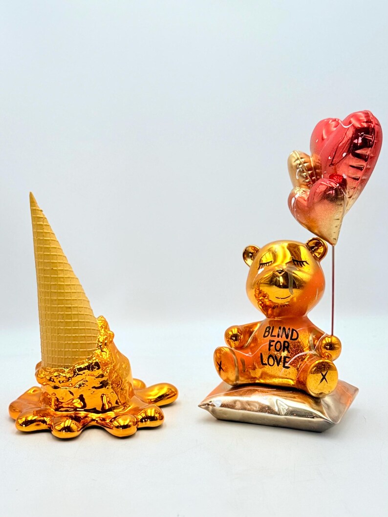 Opps! No. 1 Dropped Ice Cream Sculpture-Electric Gold