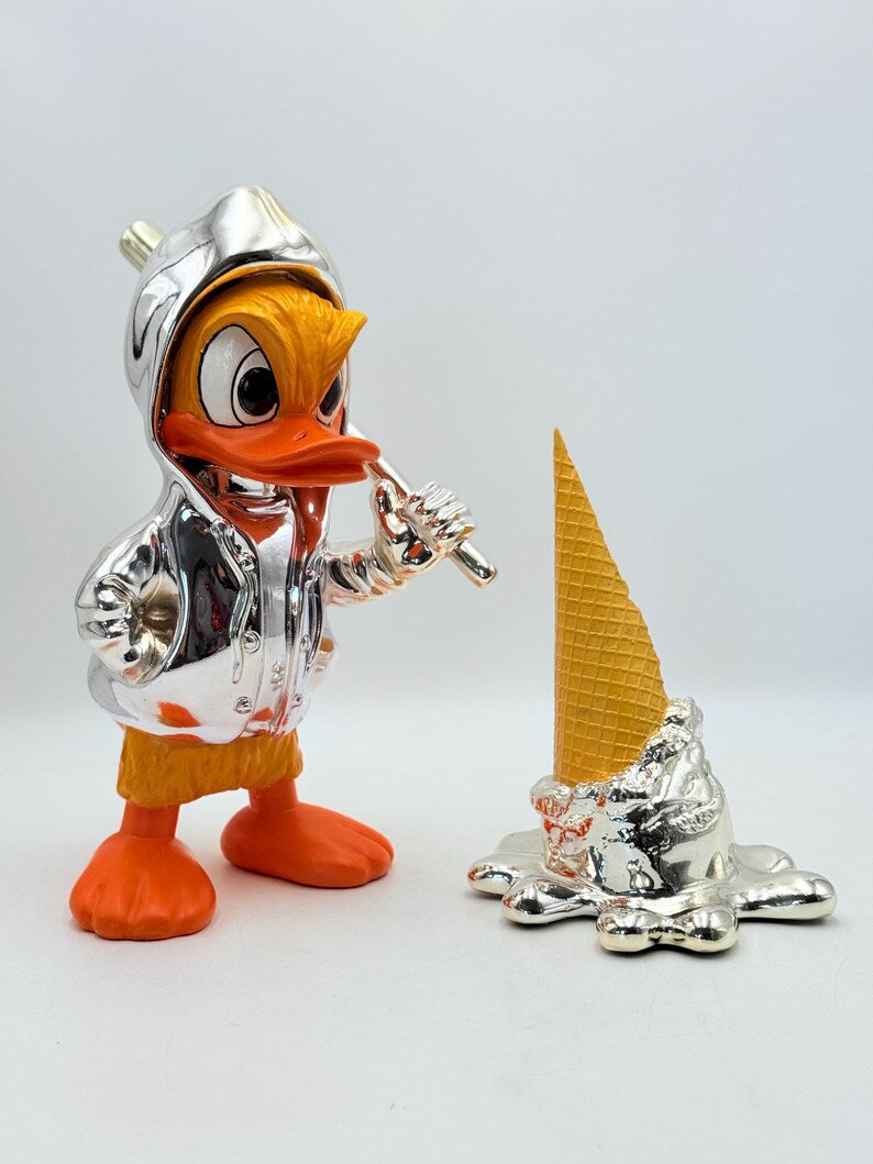 Opps! No. 1 Dropped Ice Cream Sculpture-Electric Silver