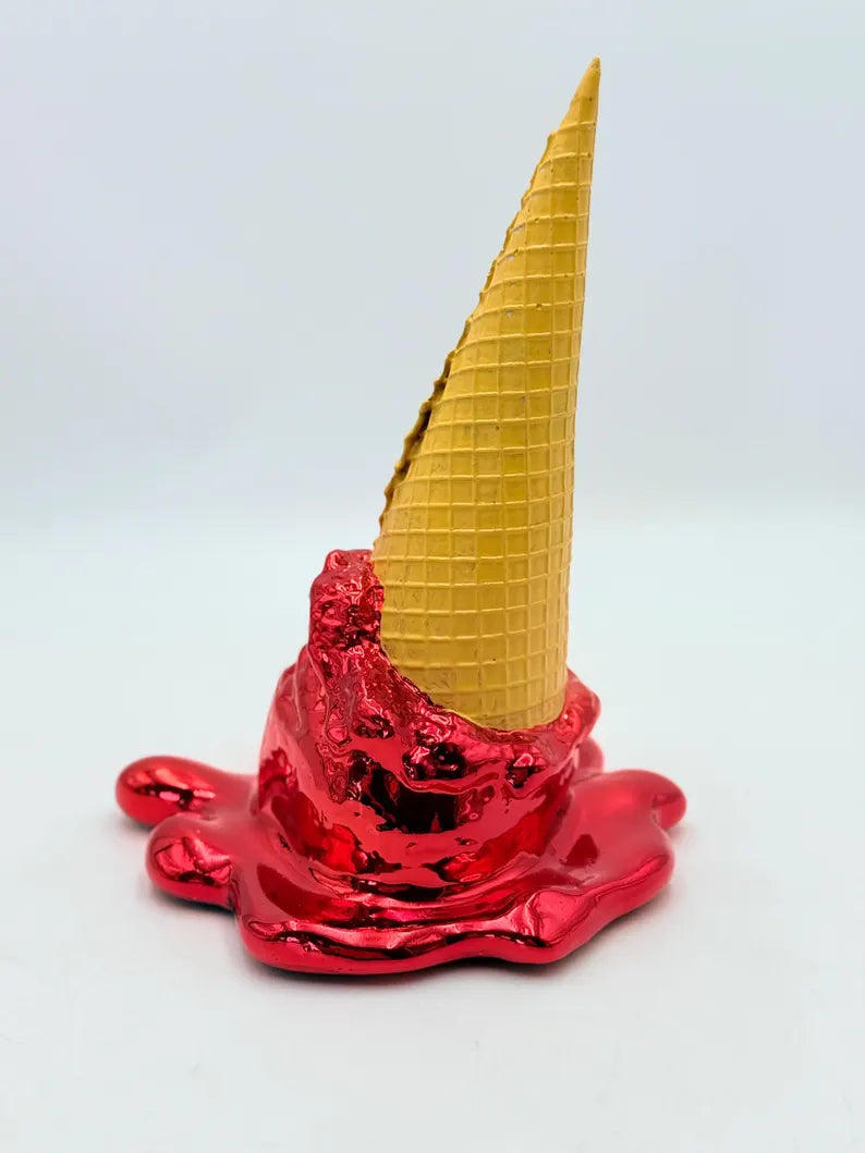 Opps! No. 1 Dropped Ice Cream Sculpture-Electric Red