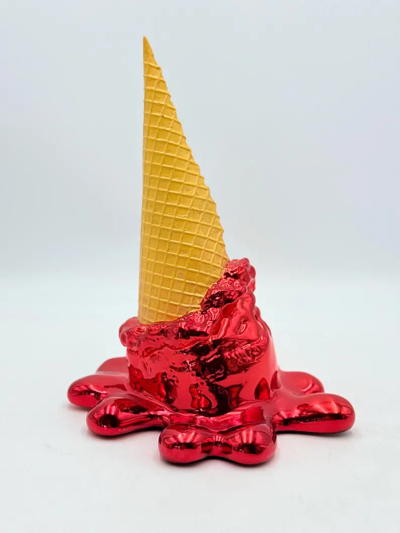 Opps! No. 1 Dropped Ice Cream Sculpture-Electric Red