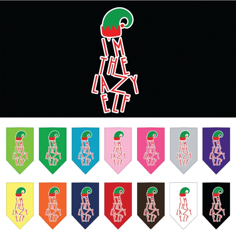 As You Wish Apparel – "Im The Lazy Elf" Christmas Pet Bandana