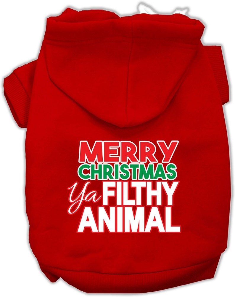 As You Wish Apparel – "Merry Christmas Ya Filthy Animal" Pet Hoodie