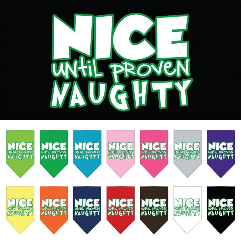 As You Wish Apparel – "Nice Until Proven Naughty" Christmas Pet Bandana