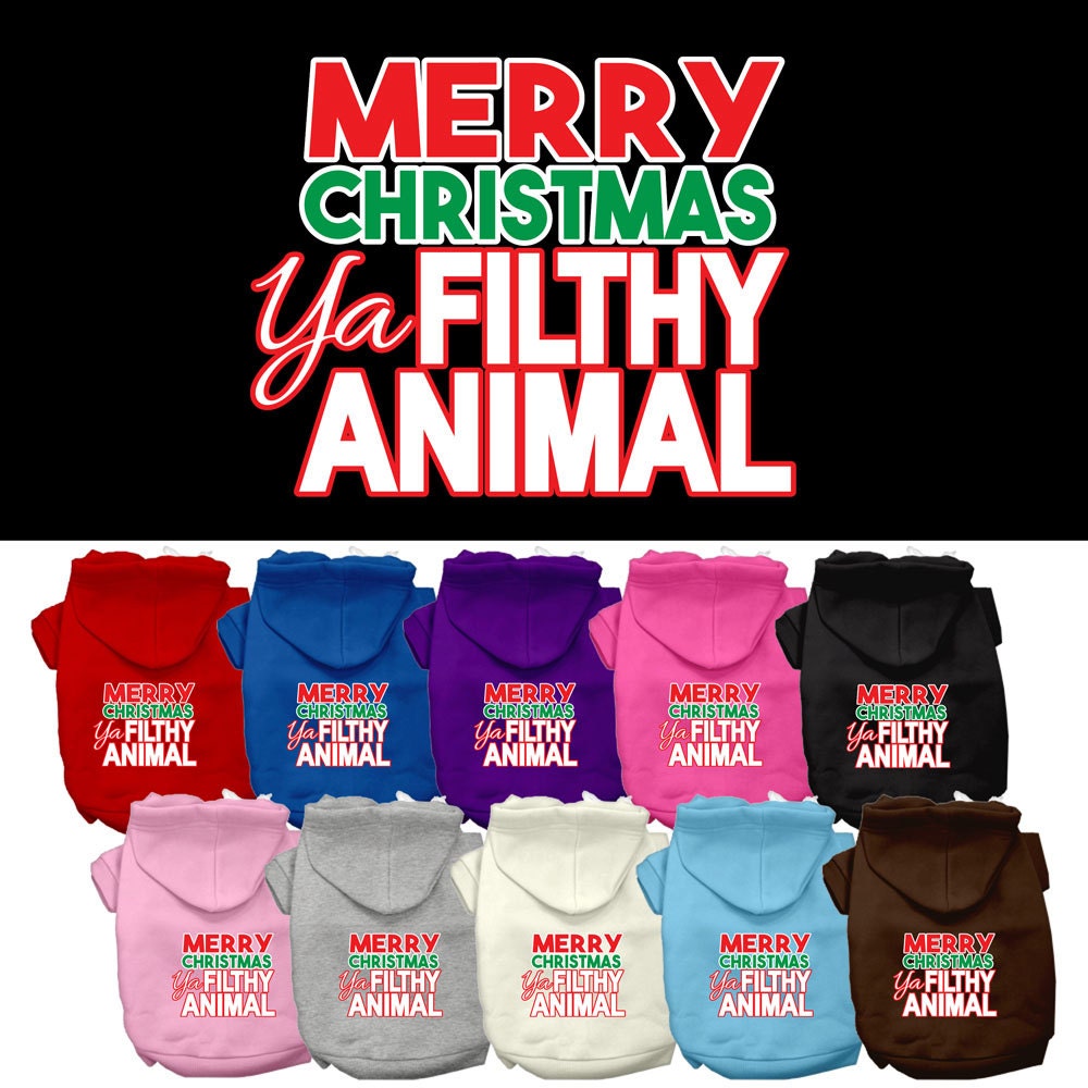 As You Wish Apparel – "Merry Christmas Ya Filthy Animal" Pet Hoodie