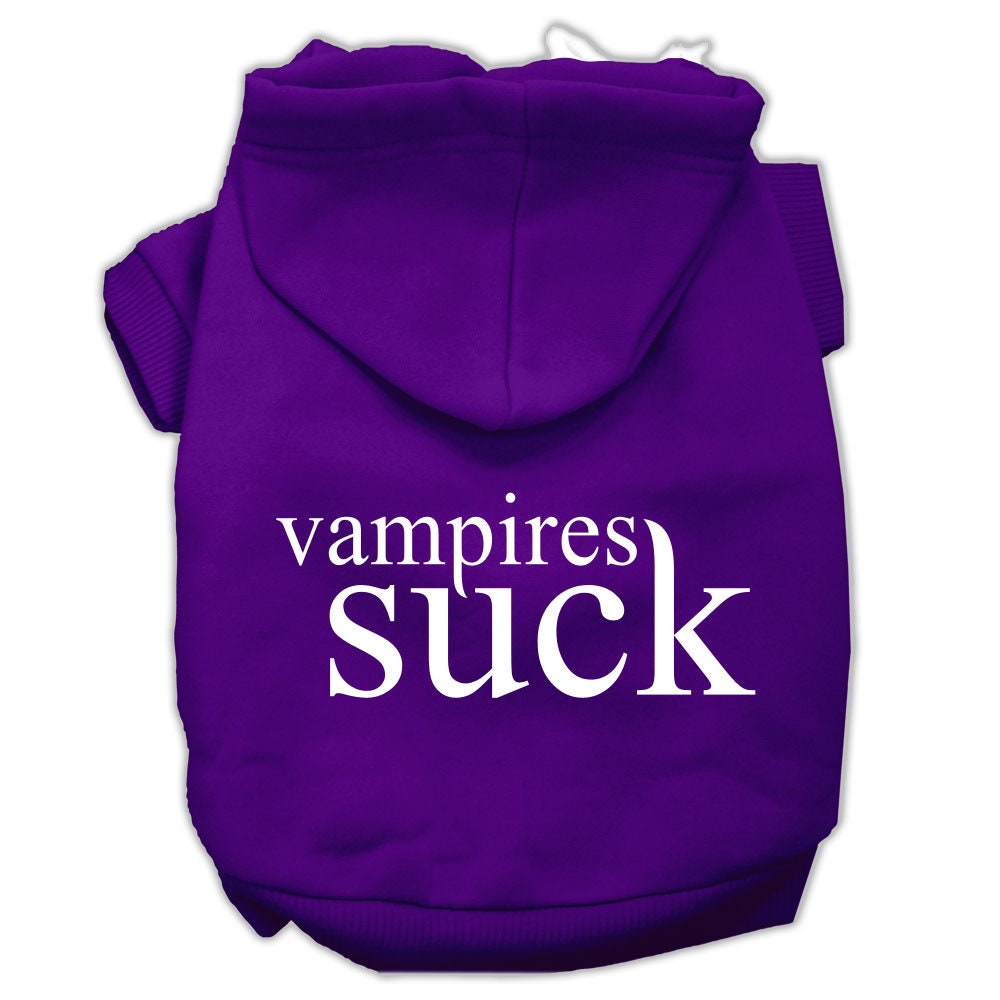 As You Wish Apparel "Vampires Suck" Halloween pet hoodie