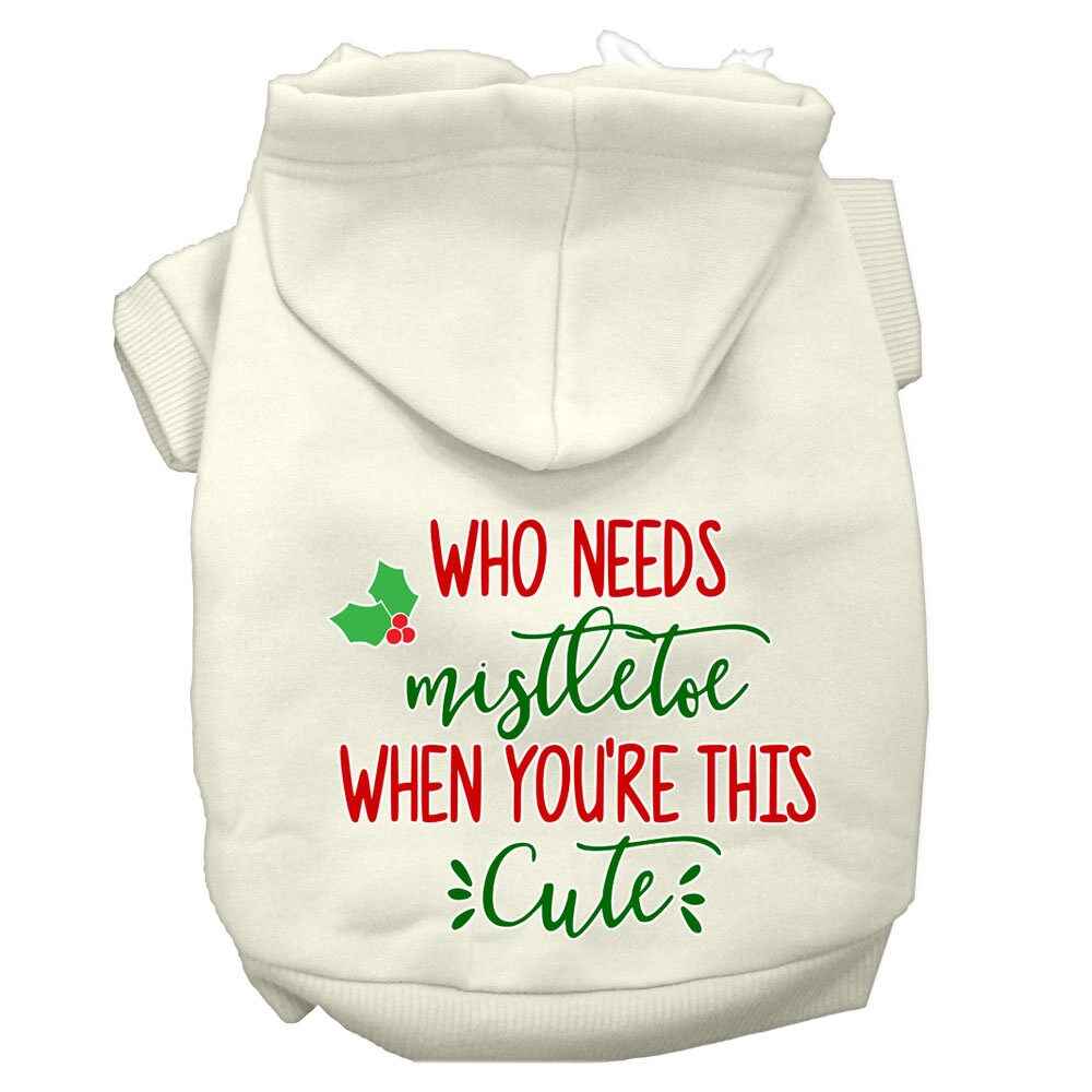 As You Wish Apparel – "Who Needs Mistletoe When Youre This Cute" Christmas Pet Hoodie