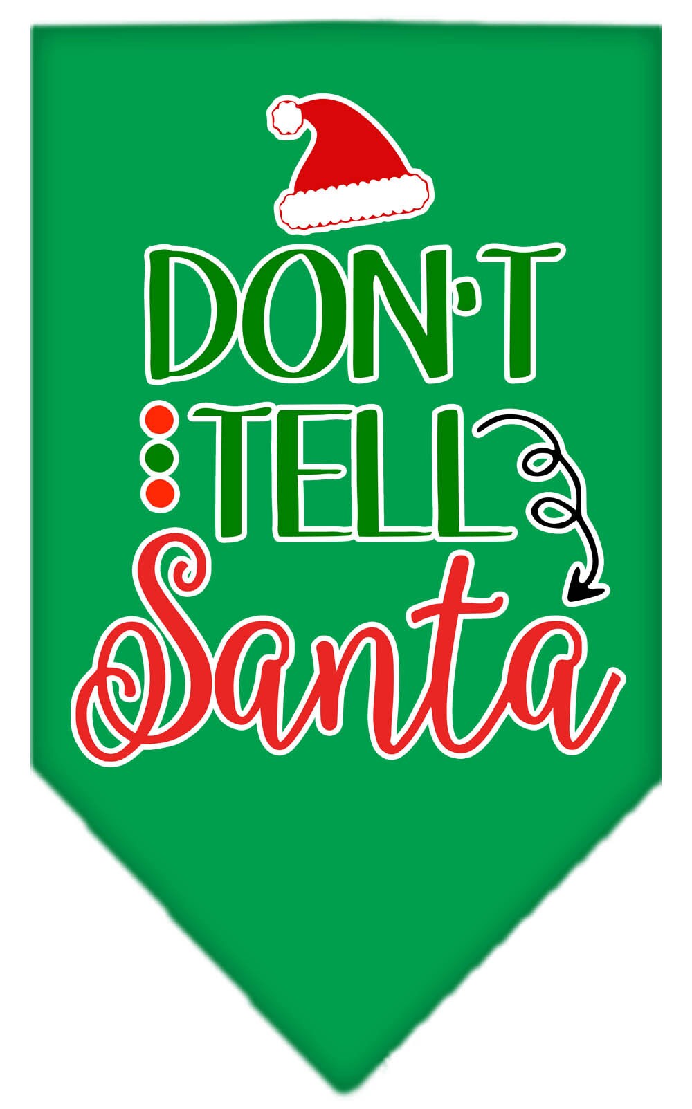 As You Wish Apparel – "Dont Tell Santa" Christmas Pet Bandana