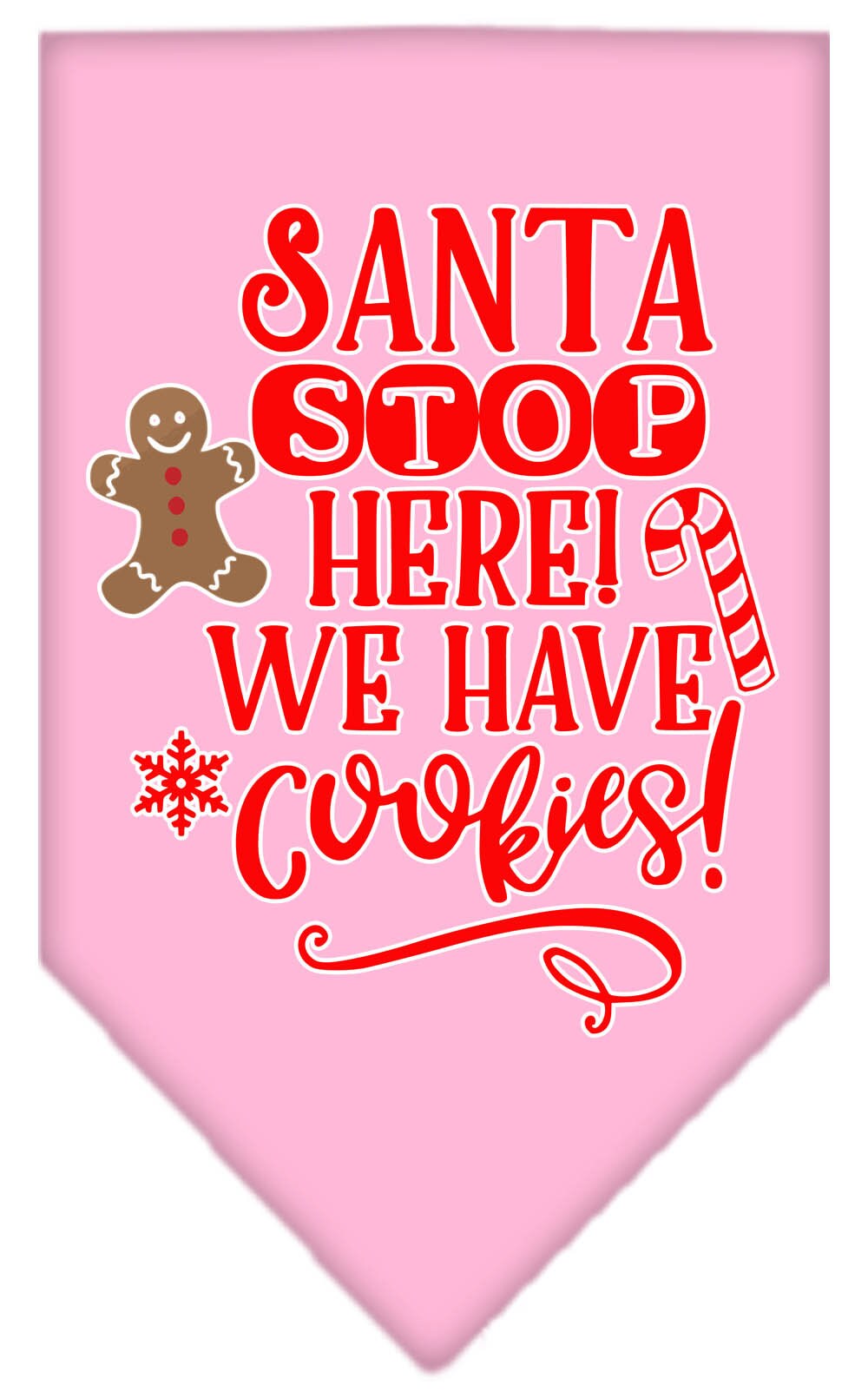 As You Wish Apparel – "Santa, Stop Here! We Have Cookies!" Christmas Pet Bandana
