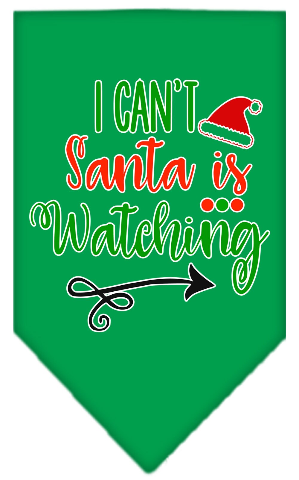 As You Wish Apparel – "I Cant, Santa Is Watching" Christmas Pet Bandana
