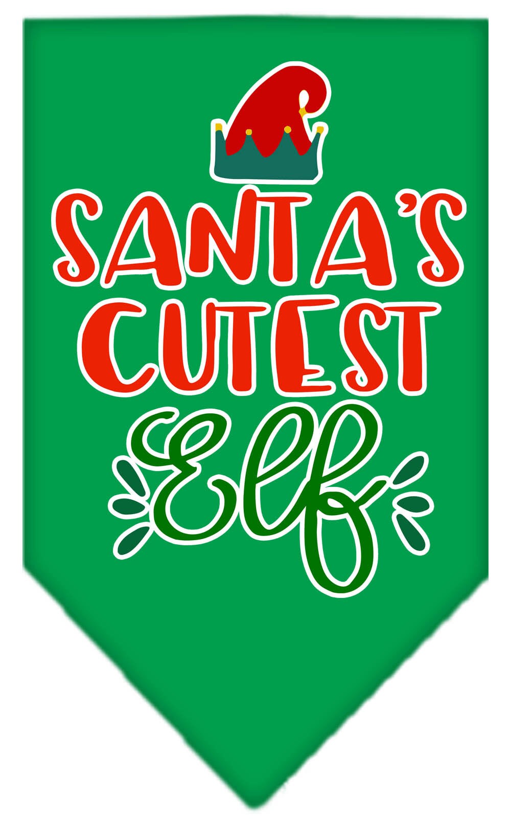 As You Wish Apparel – "Santas Cutest Elf" Christmas Pet Bandana