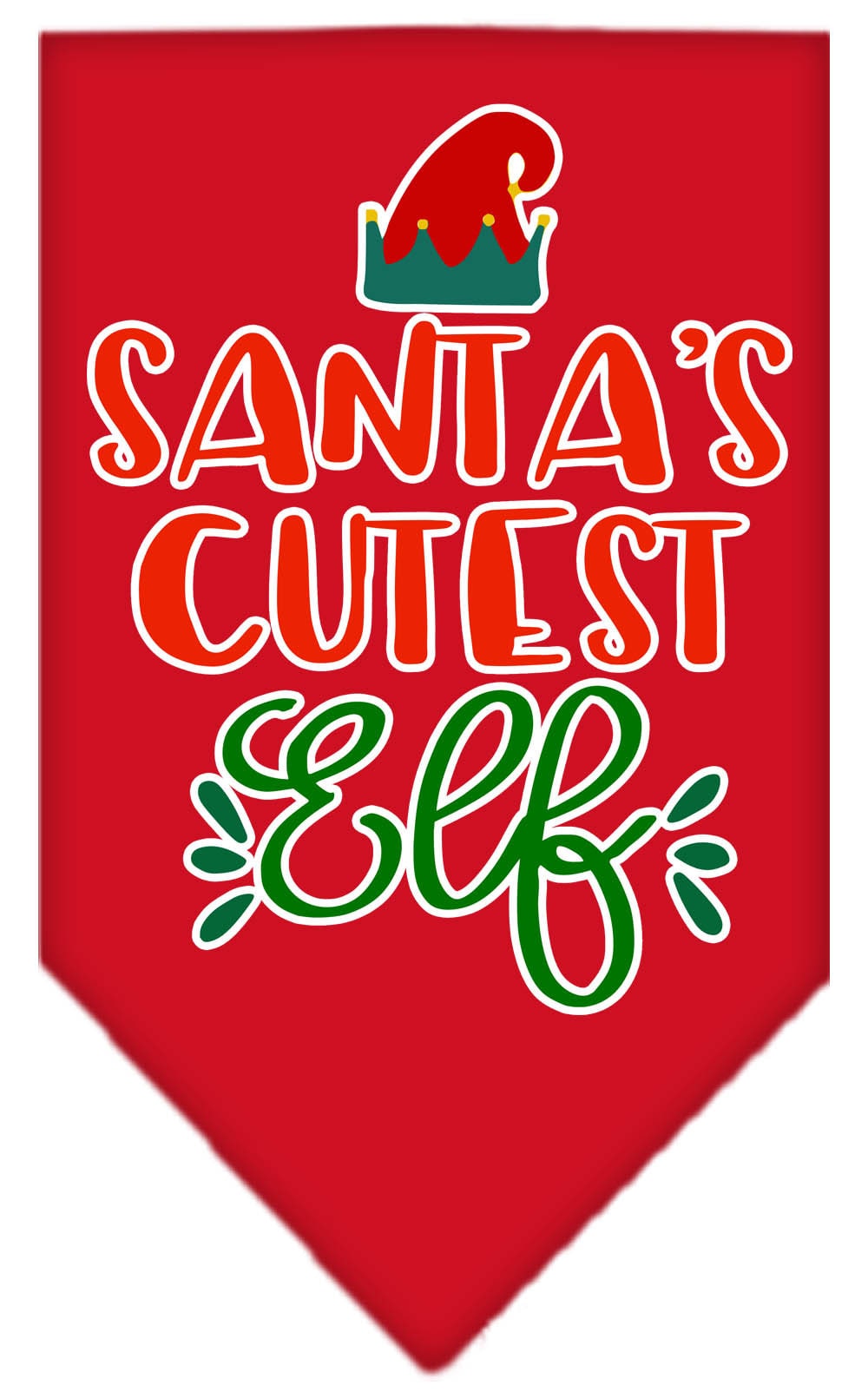 As You Wish Apparel – "Santas Cutest Elf" Christmas Pet Bandana