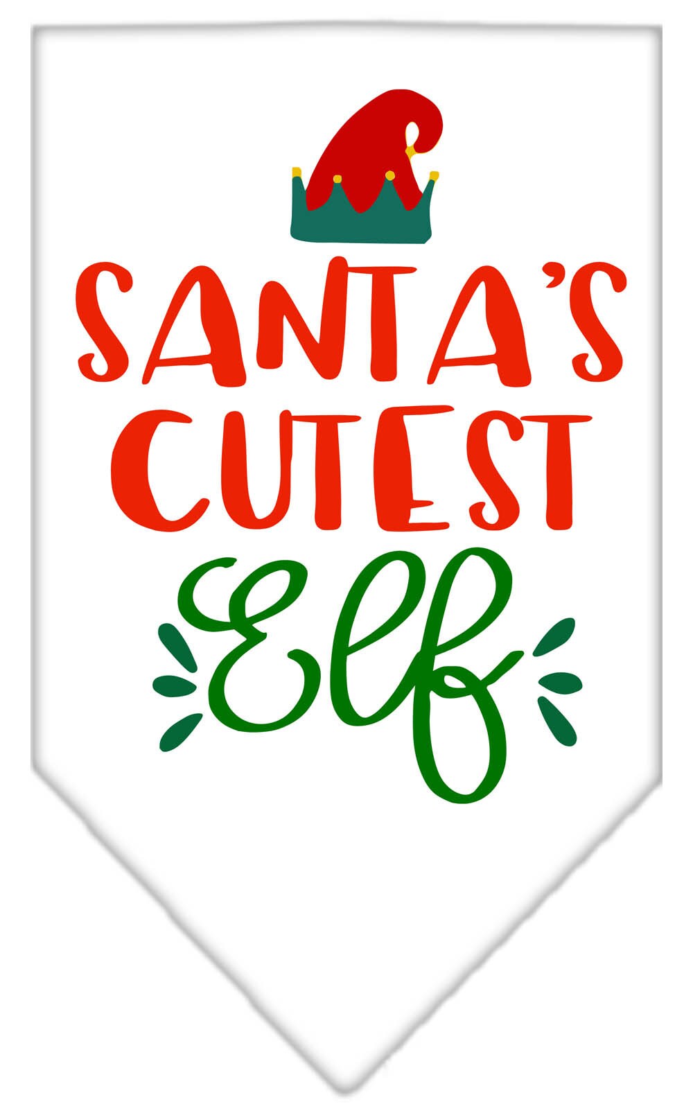 As You Wish Apparel – "Santas Cutest Elf" Christmas Pet Bandana