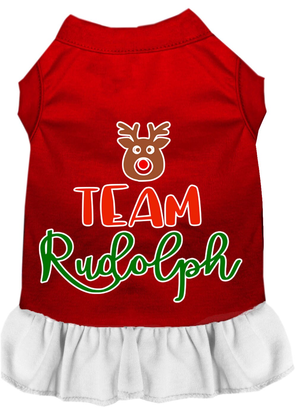 As You Wish Apparel – "Team Rudolph" Christmas Pet Dress