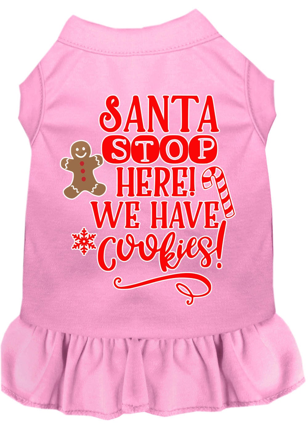 As You Wish Apparel – "Santa Stop Here, We Have Cookies" Christmas Pet Dress