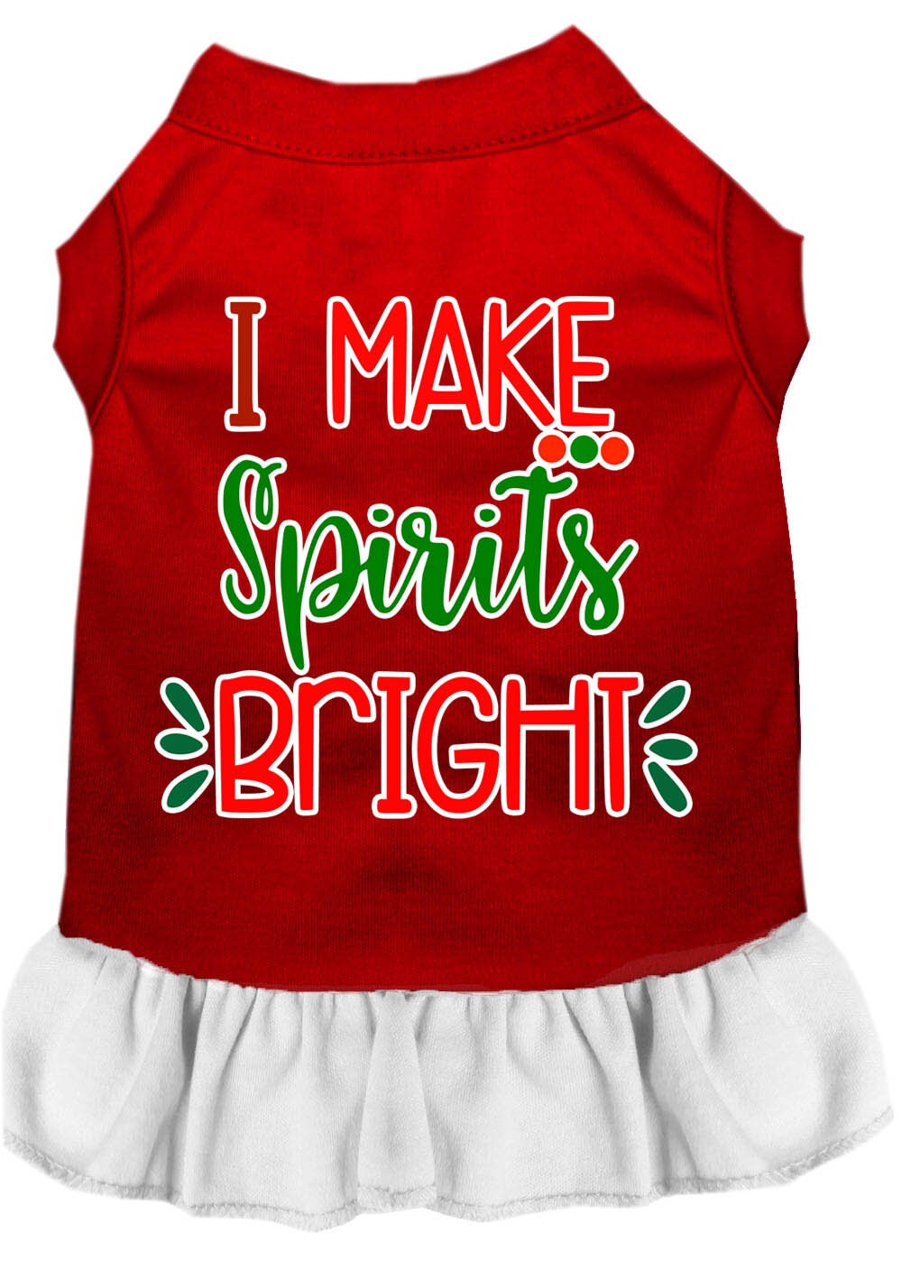 As You Wish Apparel – "I Make Spirits Bright" Christmas Pet Dress