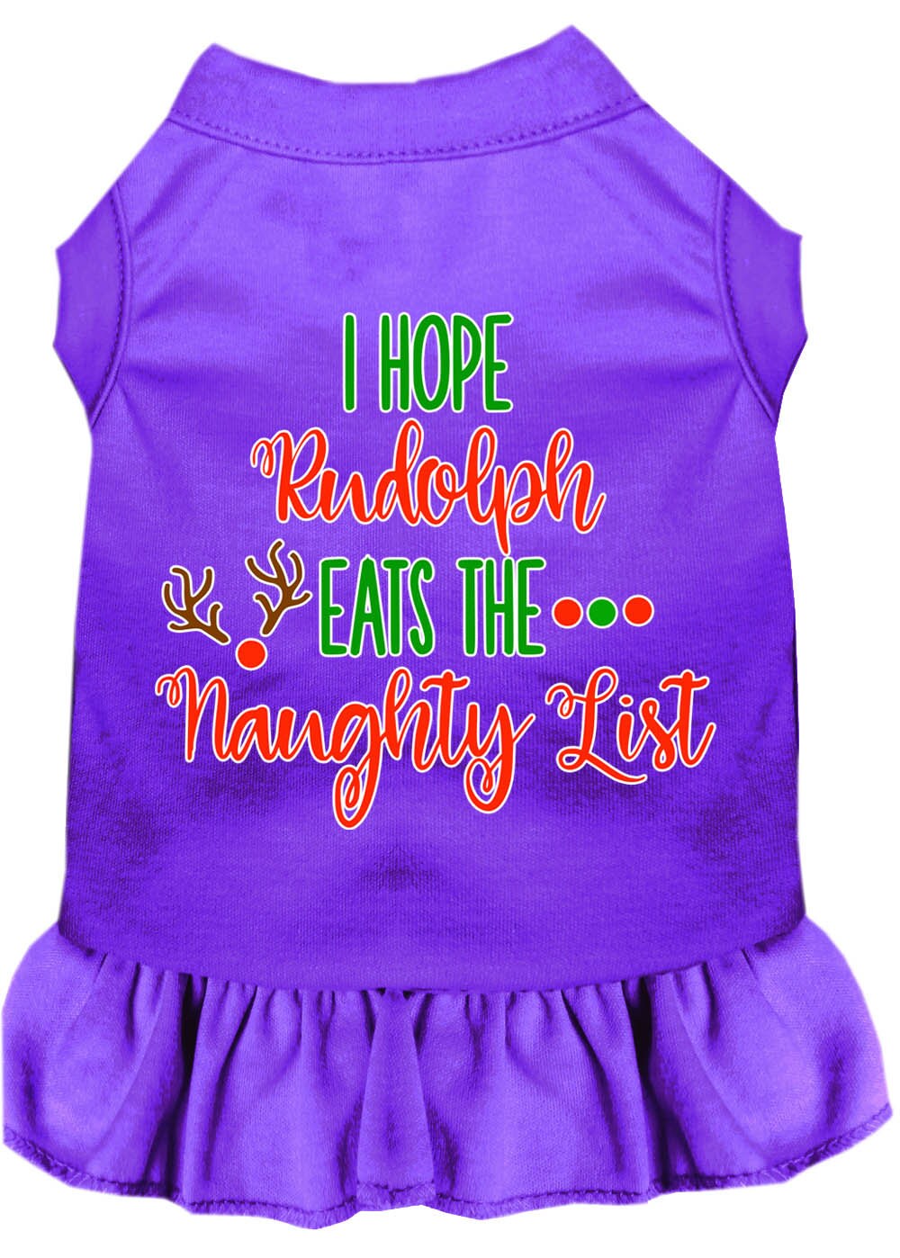 As You Wish Apparel – "I Hope Rudolph Eats The Naughty List" Christmas Pet Dress