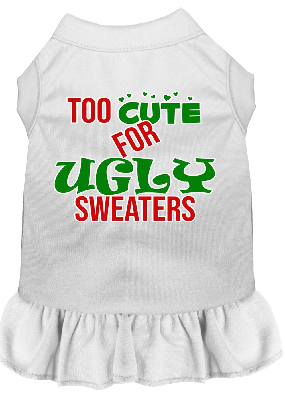 As You Wish Apparel – "Too Cute For Ugly Sweaters" Christmas Pet Dress