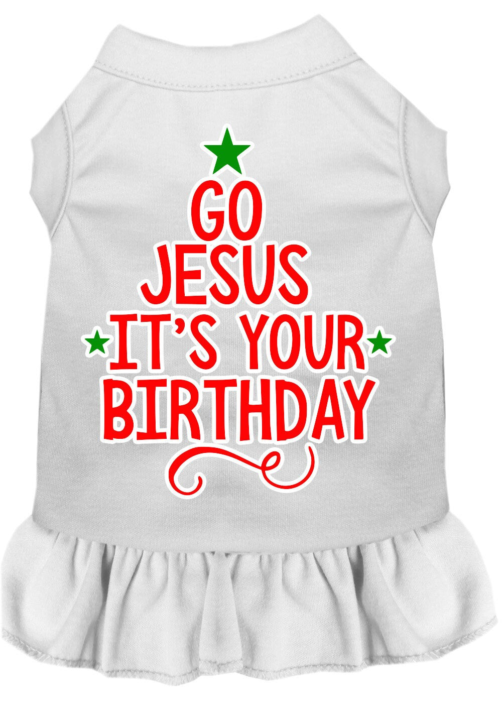 As You Wish Apparel – "Go Jesus, Its Your Birthday" Christmas Pet Dress