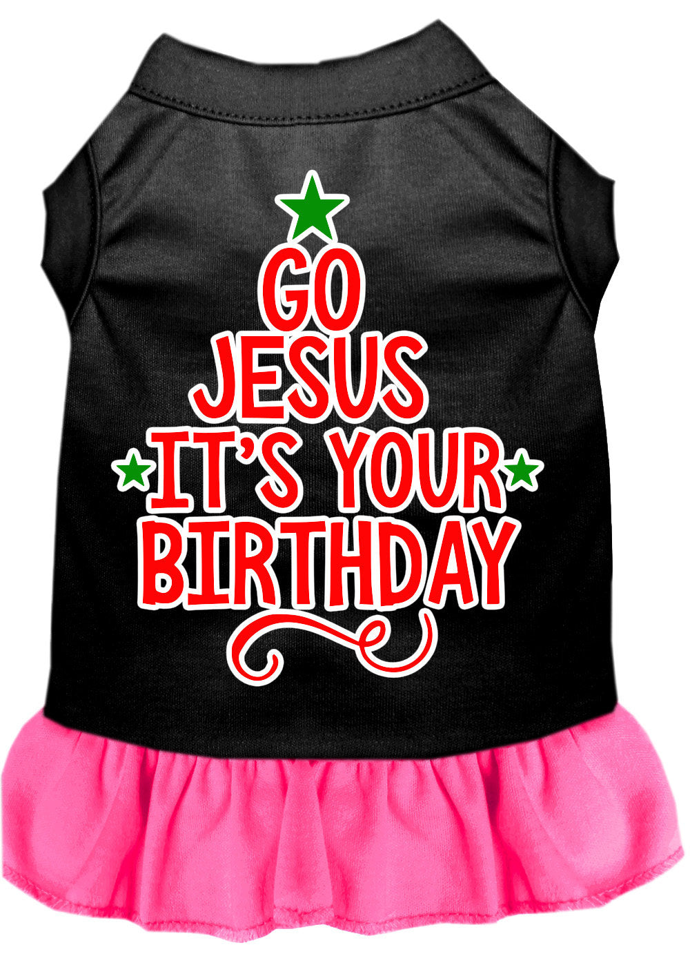 As You Wish Apparel – "Go Jesus, Its Your Birthday" Christmas Pet Dress