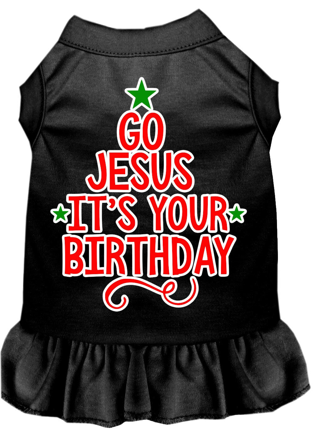 As You Wish Apparel – "Go Jesus, Its Your Birthday" Christmas Pet Dress