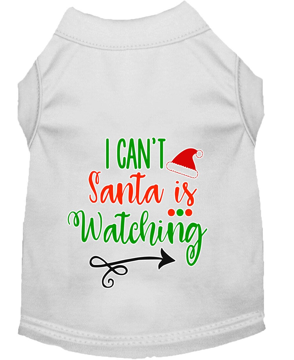 As You Wish Apparel – "I Cant, Santa is Watching" Christmas Pet Shirt
