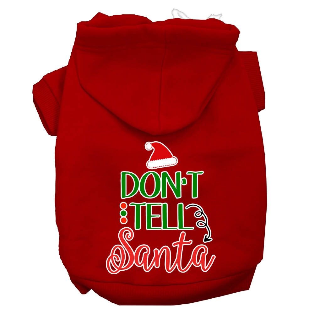 As You Wish Apparel – "Dont Tell Santa" Christmas Pet Hoodie