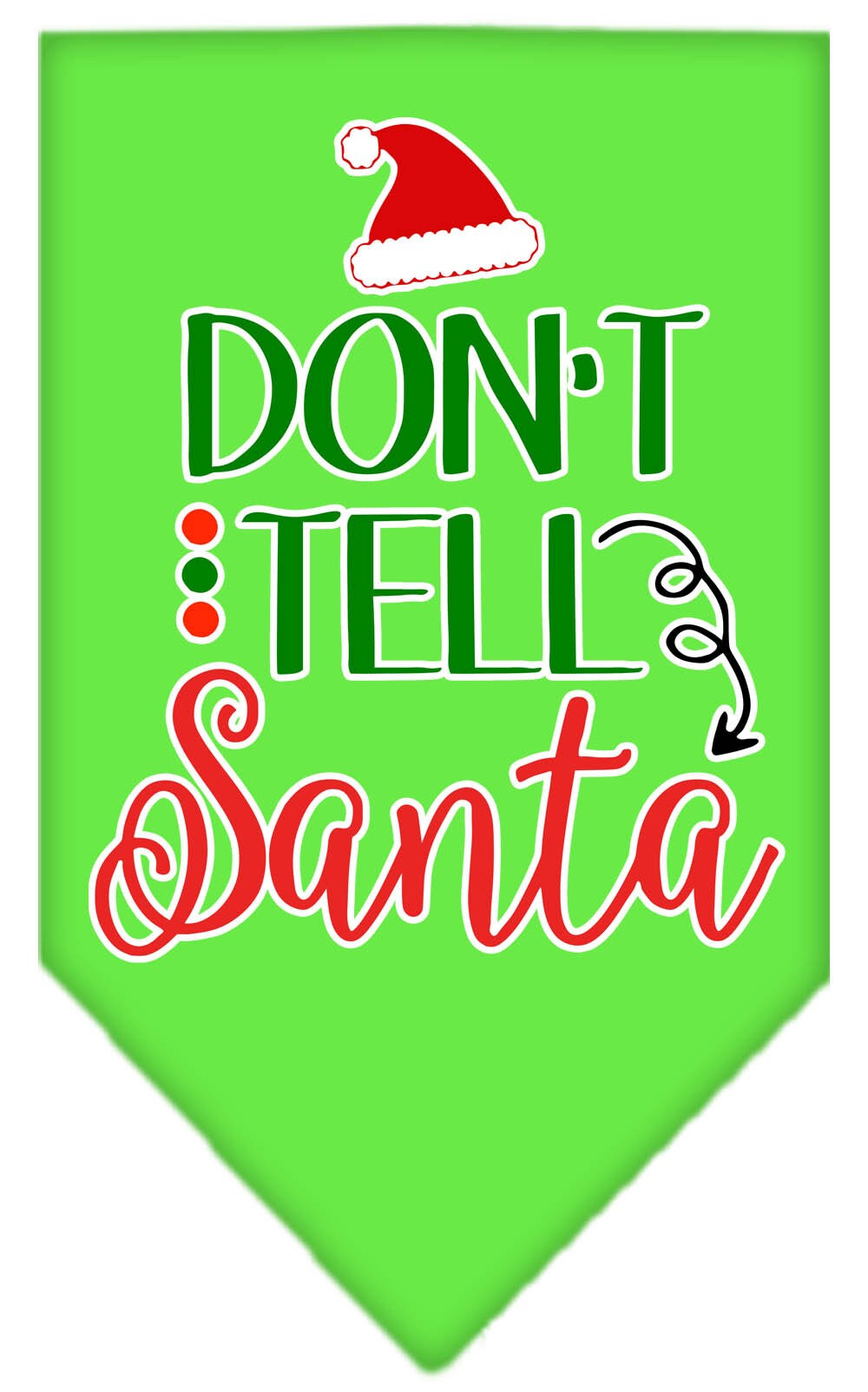 As You Wish Apparel – "Dont Tell Santa" Christmas Pet Bandana