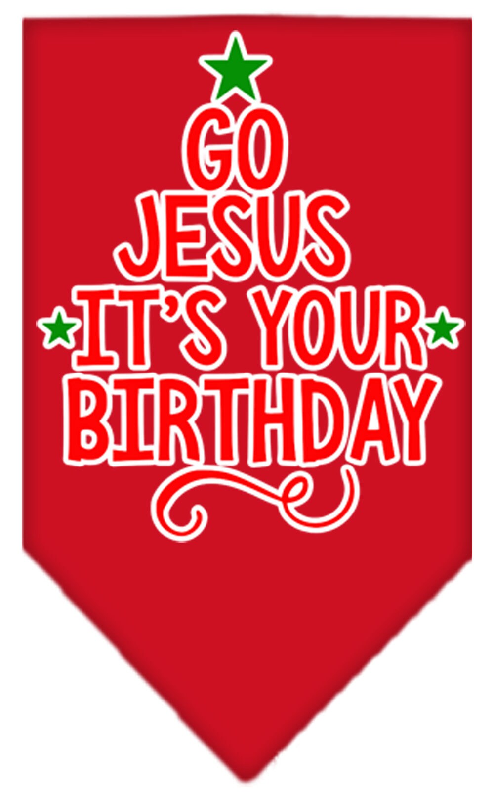As You Wish Apparel – "Go Jesus, Its Your Birthday" Christmas Pet Bandana