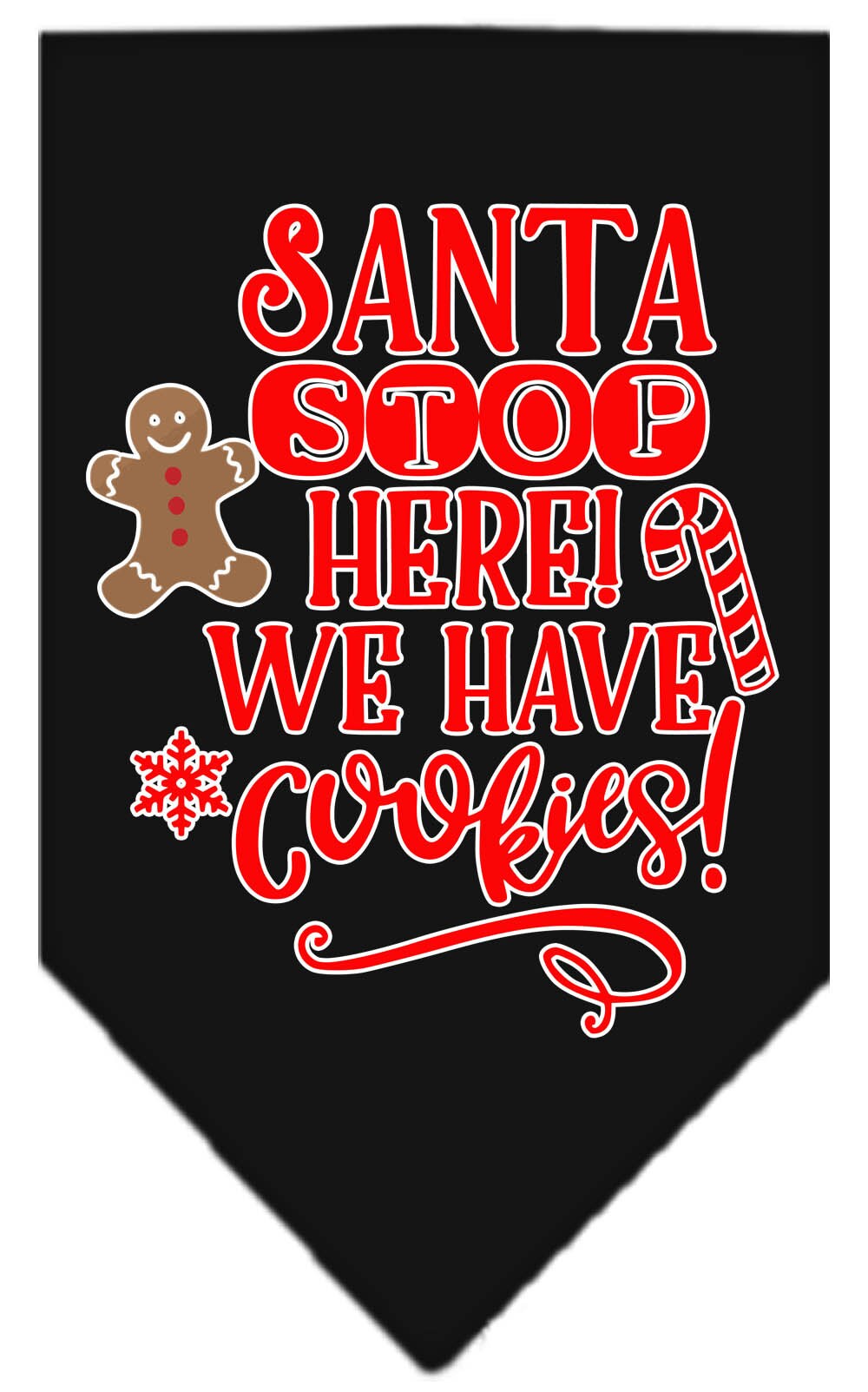 As You Wish Apparel – "Santa, Stop Here! We Have Cookies!" Christmas Pet Bandana