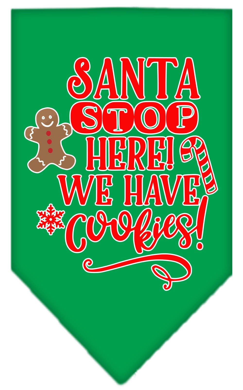 As You Wish Apparel – "Santa, Stop Here! We Have Cookies!" Christmas Pet Bandana