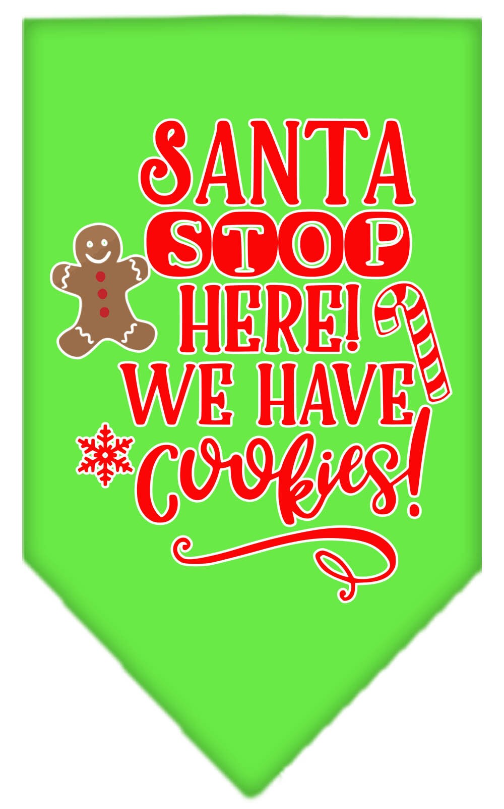 As You Wish Apparel – "Santa, Stop Here! We Have Cookies!" Christmas Pet Bandana