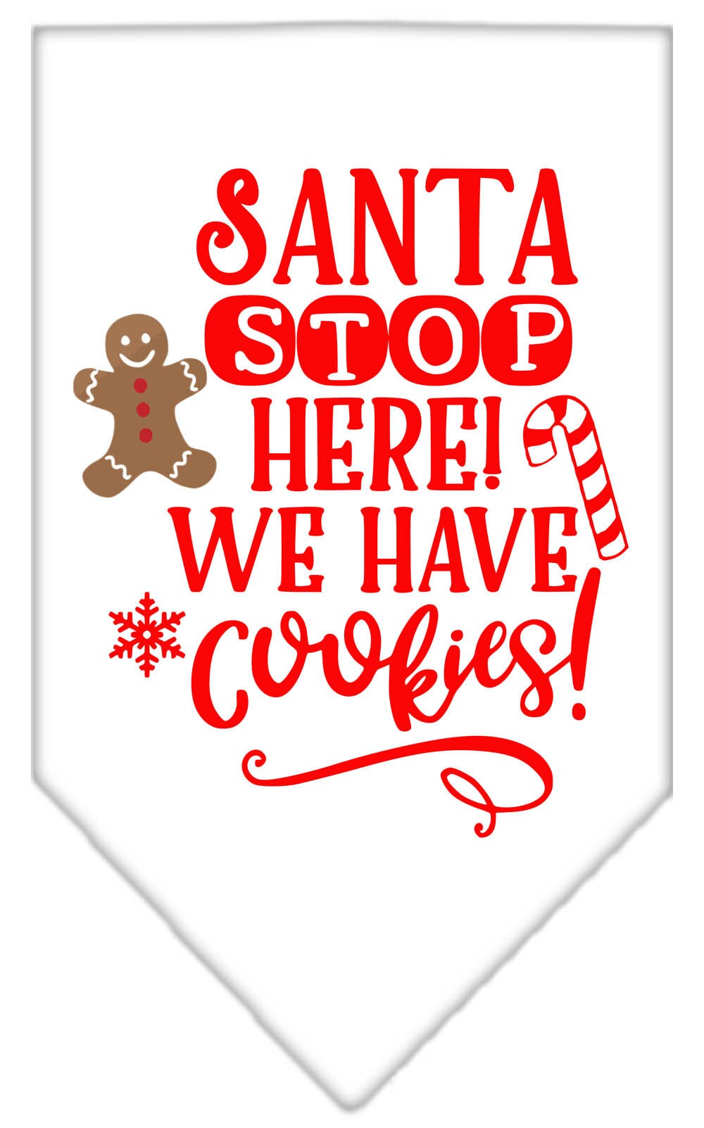 As You Wish Apparel – "Santa, Stop Here! We Have Cookies!" Christmas Pet Bandana